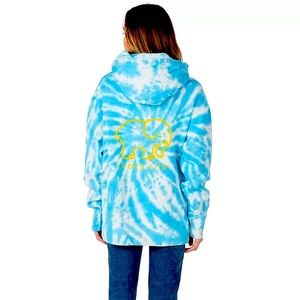 Ivory Ella blue tie-dye hoodie